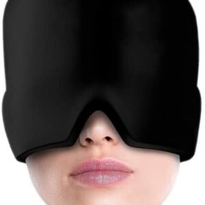 Headache Relief Hat for Migraine Relief, Tension, One Size Fits All Headache Cap with Reusable Ice Gel Pack for Puffy Ey