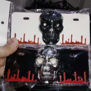 Skull LED Back Number Plate for 70cc & 125cc Bikes โ Most Trending Styling Accessory
