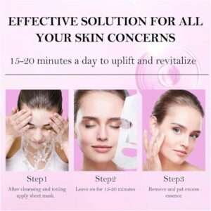 Pack Of 05 - Anti-Wrinkle Face Sheet Mask | Anti Aging Hydrating Anti-acne Repairing Brightening Moisturizing Retinol Se