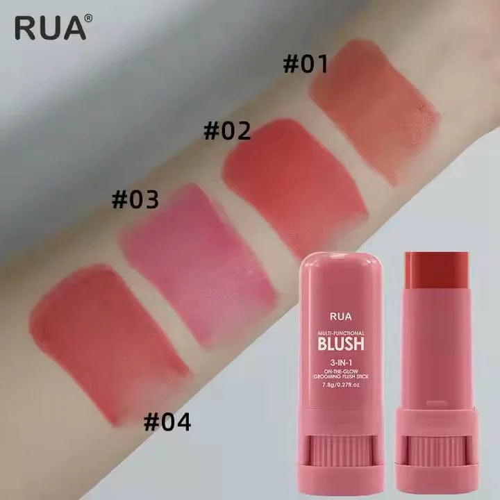 High-Pigment Matte Blush Stick – Long-Lasting, Water-Resistant & Blendable Contour Balm - Random Shades