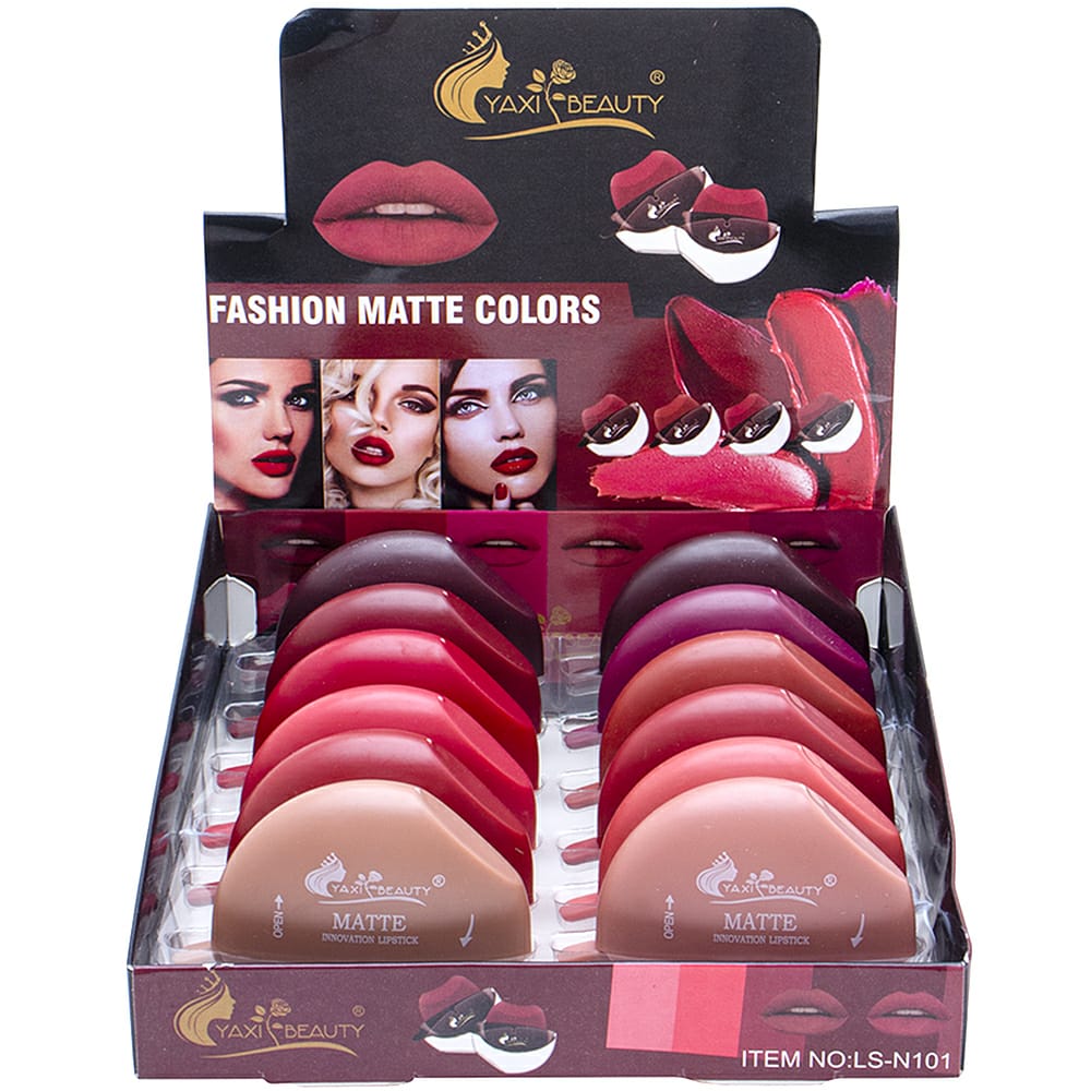 Yaxi Lip Design Solid Lipstick | Lead-Free, Easy Application & Long-Lasting Finish - Lazy Lipstick | Lipstick For Gi