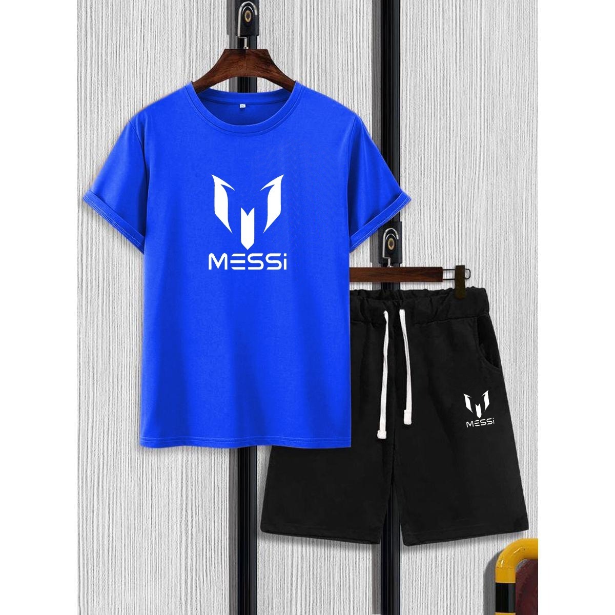 Printed Half Sleeves Cotton Jersey Summer Tracksuit For Boys & Girls T-Shirt & Shorts Gym Sports Outdoor Gaming
