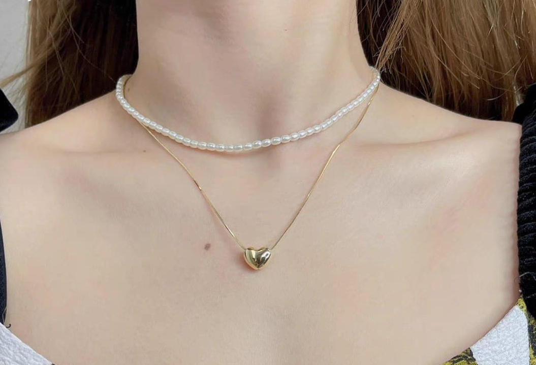 WhatsApp-Image-2025-06-23-at-6.38.43-AM-1 Elegant double Layer Heart pearl Pendent / Necklace Party Jewelry Gifts Accessories for Women - Image 4