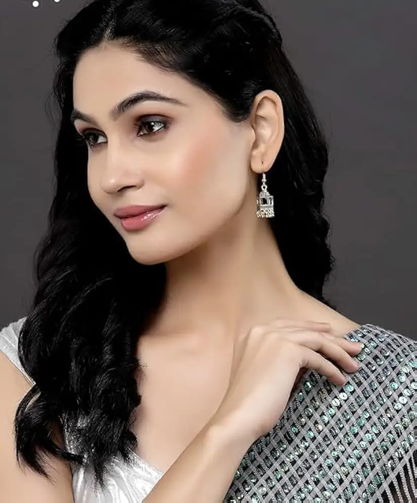 WhatsApp-Image-2025-06-23-at-6.47.33-AM Elegant Silver Indian jhumka / Jhumka Earrings by Quirky Fashions | Ethnic wear | Casual wear