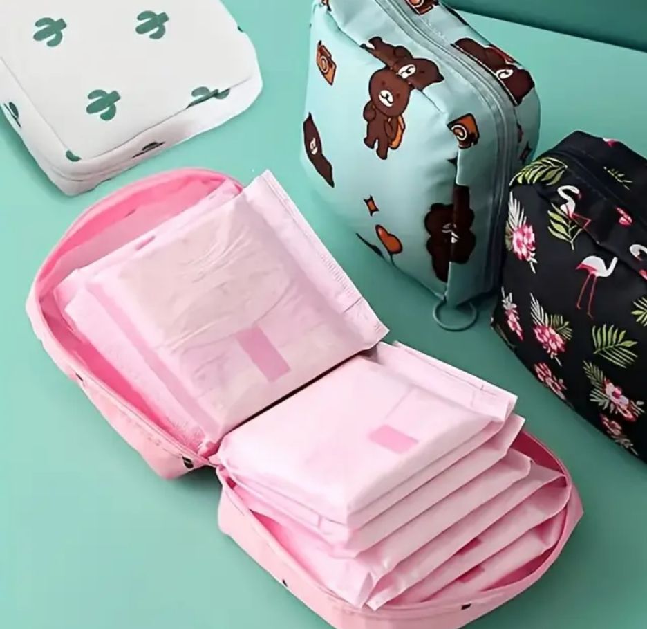 WhatsApp-Image-2025-07-03-at-12.08.46-PM Women Portable Pouch Napkin Cosmetic Bags Organizer / Sanitary Pads Storage Bag / Ladies Makeup Bag Girls Hygiene Pad Ba - Image 5