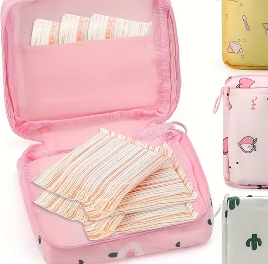 WhatsApp-Image-2025-07-03-at-12.08.47-PM Women Portable Pouch Napkin Cosmetic Bags Organizer / Sanitary Pads Storage Bag / Ladies Makeup Bag Girls Hygiene Pad Ba - Image 4