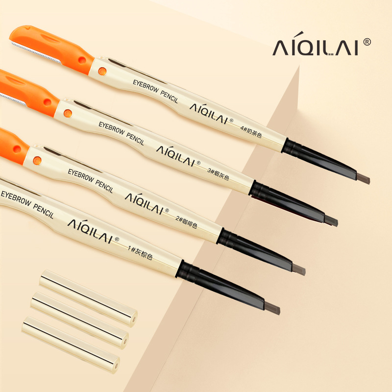 WhatsApp-Image-2025-07-10-at-10.53.59-AM-1 Aiqilai 3 in 1 Eyebrow Pencil | Eyebrow Pencil Gel | Anti-Smudge | Long-Lasting | Three-in-One | Double-Headed | Folding - Image 2