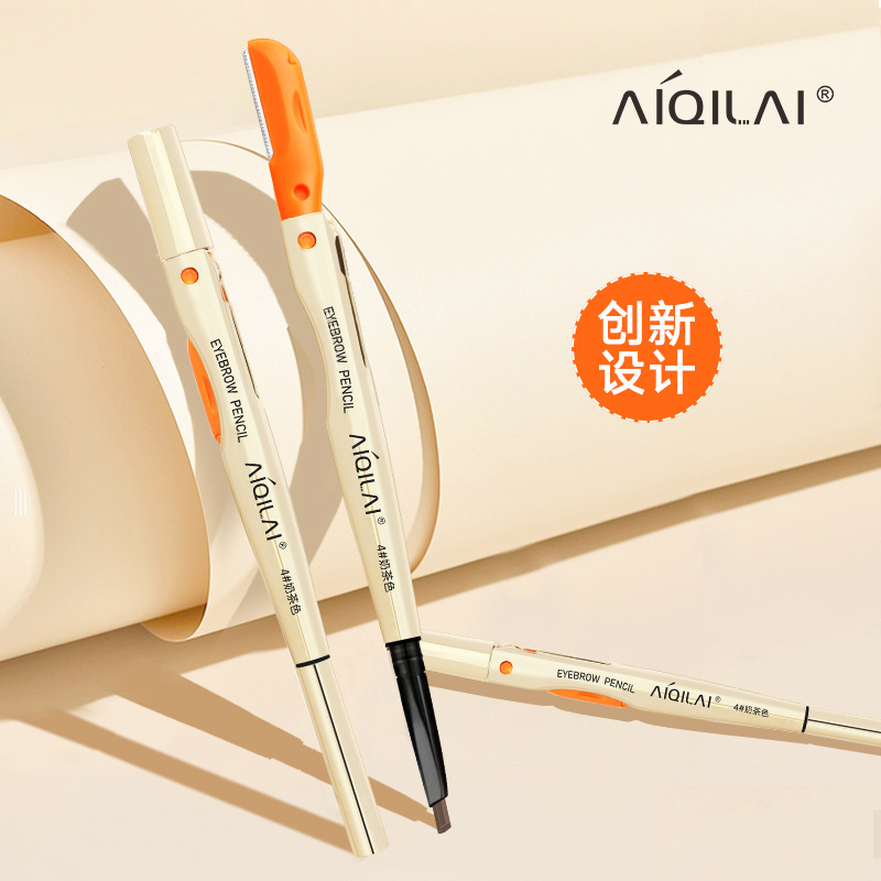 WhatsApp-Image-2025-07-10-at-10.54.00-AM-1 Aiqilai 3 in 1 Eyebrow Pencil | Eyebrow Pencil Gel | Anti-Smudge | Long-Lasting | Three-in-One | Double-Headed | Folding - Image 4