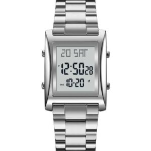 Skmei Menβs Digital Square Watch β Stainless Steel Chain, Quartz Movement, Without box