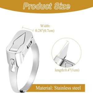 Adjustable Self Defense Ring - Self Defense Ring Knife - Hidden Blade Emergency Protection Tool for Men & Women