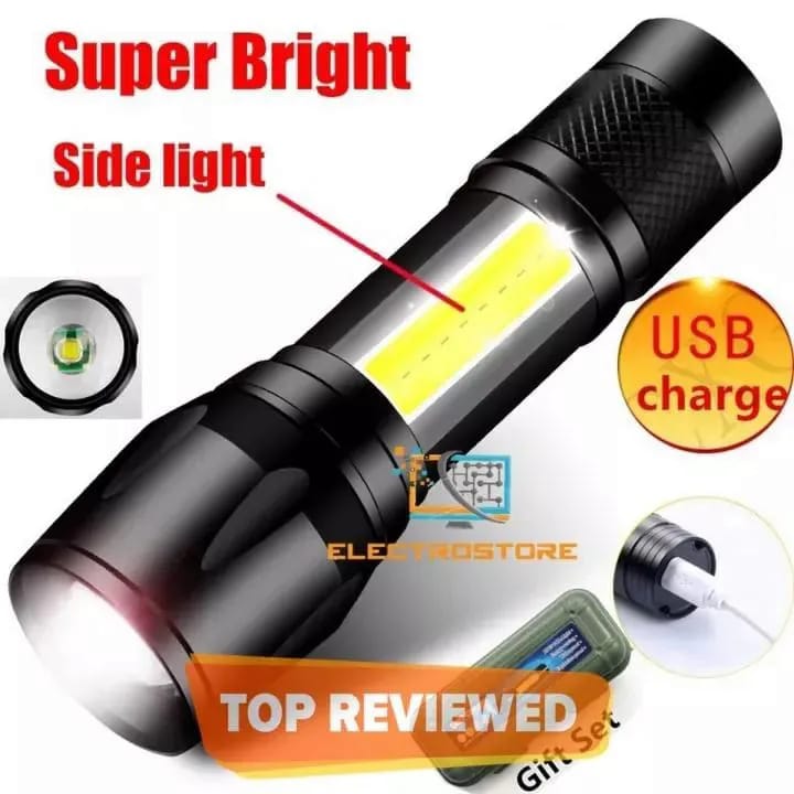 WhatsApp-Image-2025-07-30-at-5.51.18-PM Super Bright USB Rechargeable Plastic Flashlight with Side Light – Compact, Durable & Powerful LED Torch - Image 4