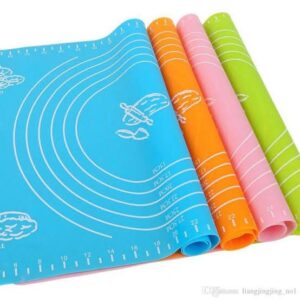 Silicone Pastry Mat – 14 Inch Round Non-Stick Baking Mat with Measurements – Food-Grade, Heat-Resistant, Reusable Rollin