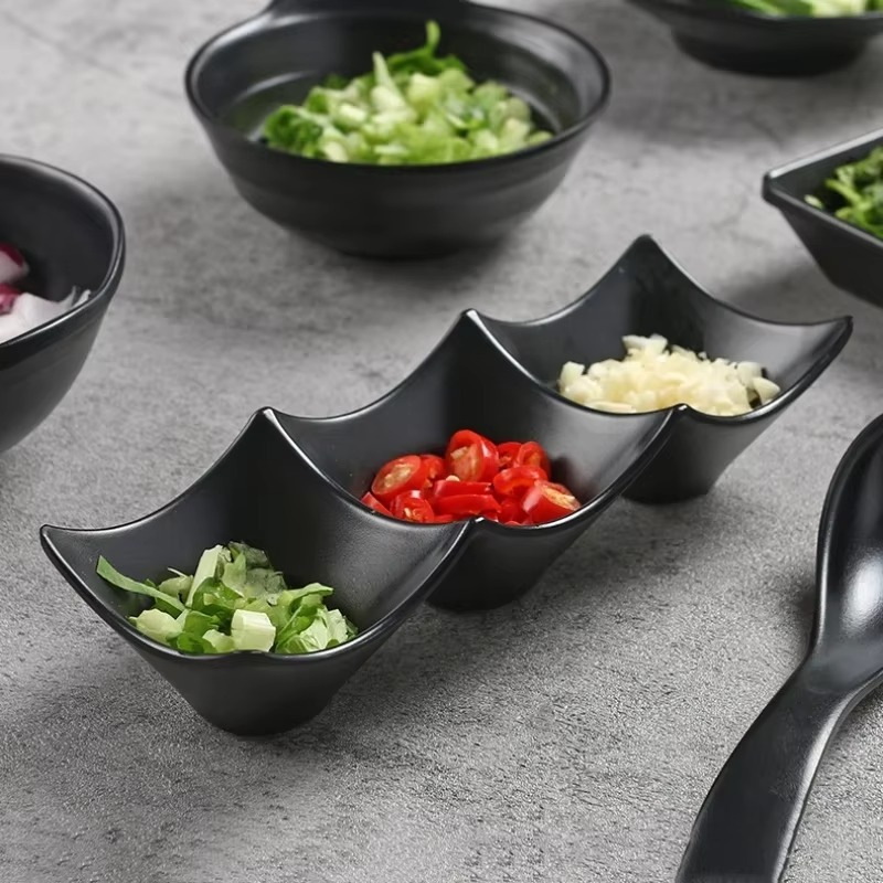 WhatsApp-Image-2025-08-04-at-2.35.08-PM-1 3-Compartment Dipping Sauce Dish – BPA-Free Plastic Condiment Server for Hot Pot, Sushi, Appetizers – Microwave & Di - Image 4