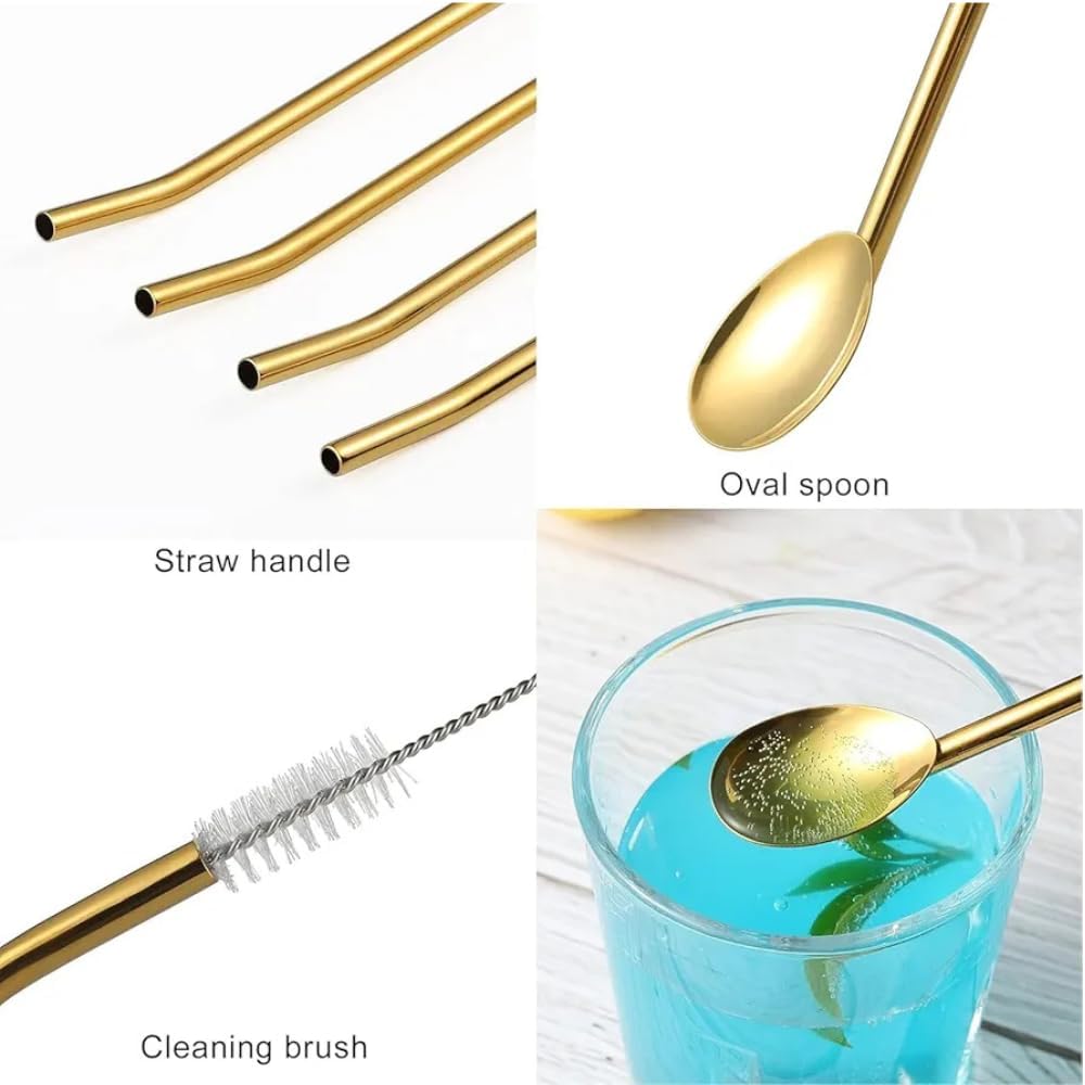 WhatsApp-Image-2025-08-08-at-2.49.12-PM-2 6-Piece Reusable Stainless Steel Straw Spoons with Cleaning Brush – Eco-Friendly - Image 2