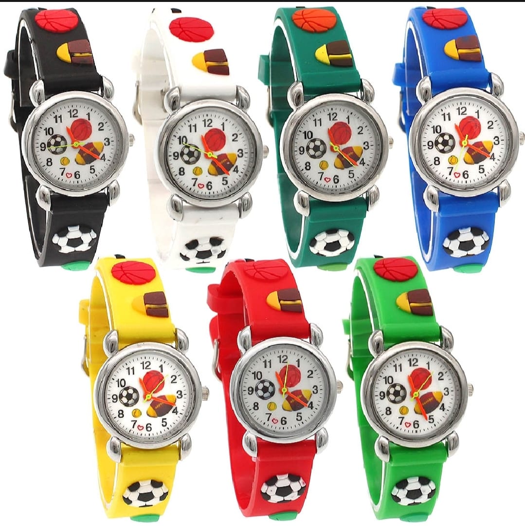 WhatsApp-Image-2025-08-11-at-13.14.28-1-2 High Quality Cute Football Cartoon Children Watch Girls Rubber Kids Watches Boys Silicone Quartz Wristwatches (Random-Co - Image 4