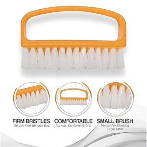 Pack Of 3 Nail Brush Set with Handle – Soft & Durable Bristles for Cleaning Hands, Feet, Nails & Cuticles, Remov