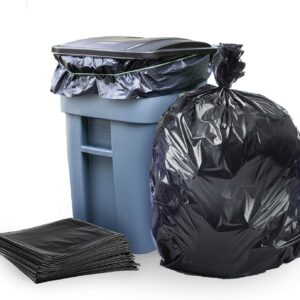 Black Garbage Bags Roll – Leak Proof, Heavy Duty Disposable Trash Bags for Dustbin, Diapers, Waste & Storage, Portab
