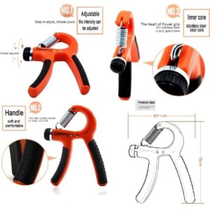 Set of 2 Adjustable Heavy Hand Grippers (10–40Kg) – Strength Training Exerciser for Hand, Wrist & Finger Workout (ra