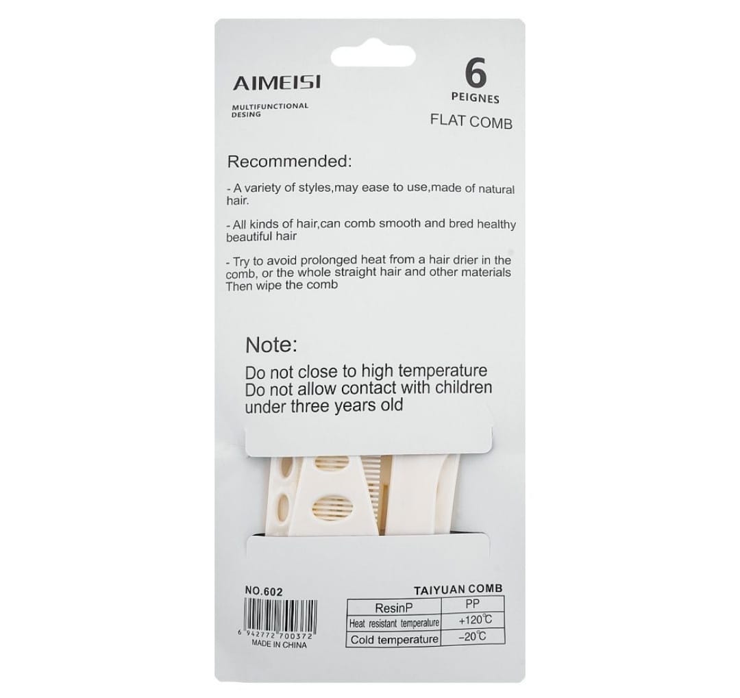 WhatsApp-Image-2025-08-18-at-12.07.30 Aimeisi Multifunctional Hair Comb Set – 6 Pcs Durable Styling Combs for Medium to Long Hair - Image 3