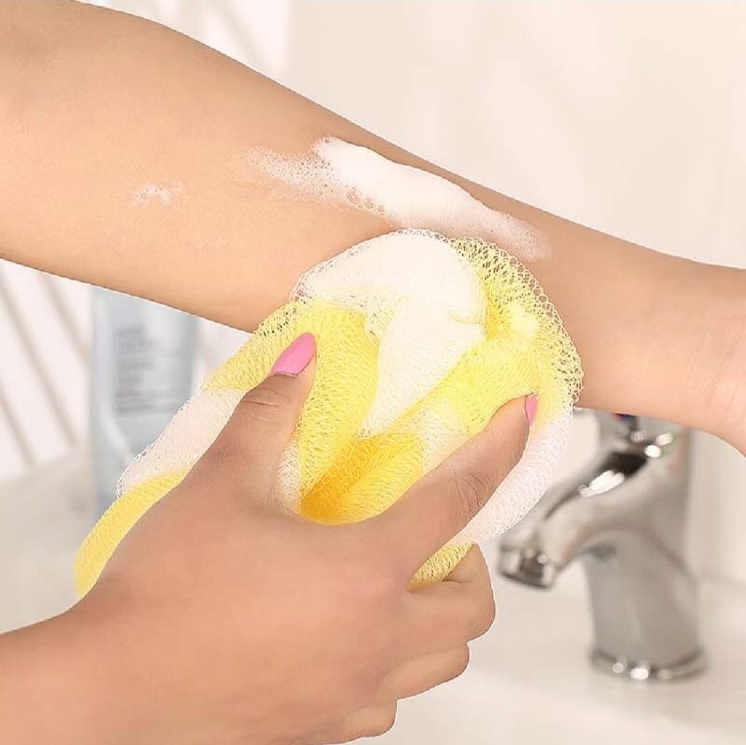 WhatsApp-Image-2025-08-18-at-4.50.36-PM-1 2PCs Wash Brush Bath Back Hanging Mesh Shower Sponge – Soft Exfoliating Braid Loofah (Random Color) - Image 2