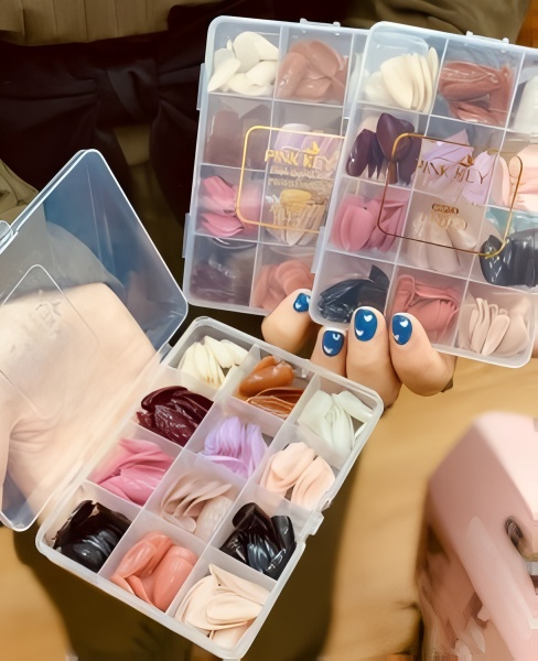 WhatsApp-Image-2025-08-22-at-113742-AM-1-Picsart-AiImageEnhancer 288 PCs Colorful Nails Box| ABS Plastic | Nail Shaper Set (Random Color) - Image 2
