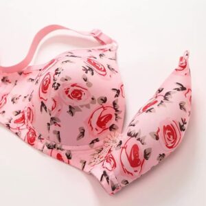 Printed Soft Cotton Padded Bra for Women | Comfortable Everyday Wear Undergarments with Stylish Print, Breathable Fabric