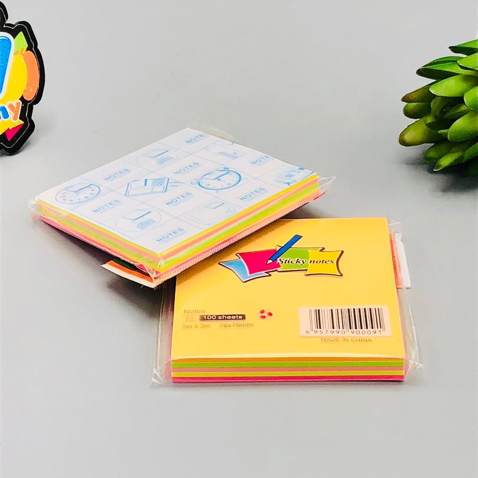 WhatsApp-Image-2025-08-22-at-6.47.42-PM-1 3x3 Inches Sticky Notes Pack – 100 Sheets Per Pad, Strong Adhesive Backing, Easy to Write On, Peel-Off Convenience, Perf