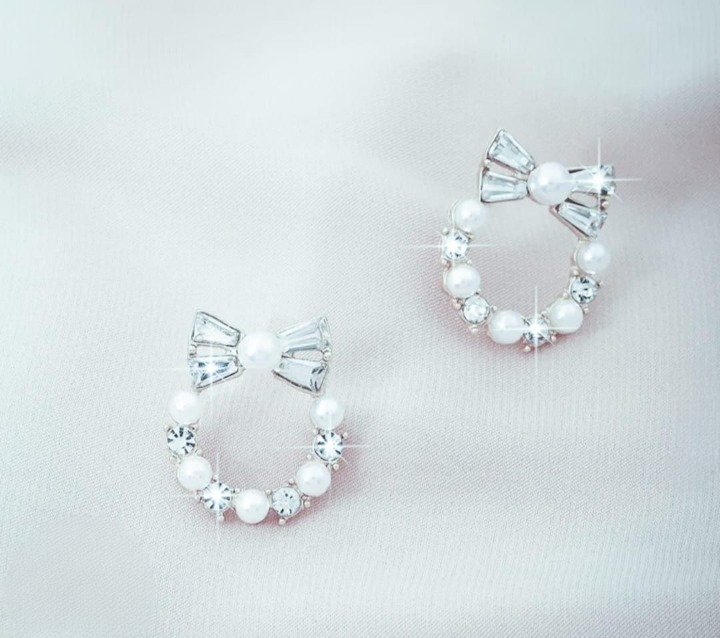 WhatsApp-Image-2025-08-26-at-10.06.53-AM_cleanup Pearl Bow Korean Zircon Earrings for Women – Elegant Bowknot Design with Sparkling Zircon and Pearl Accents | Premium Go - Image 4