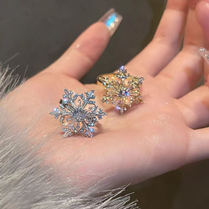 WhatsApp-Image-2025-08-26-at-5.14.20-PM-2_cleanup Sparkling Flower Rotating Ring – Adjustable Elegant Spinning Ring for Women & Girls, Fashion Jewelry (QUJ-109 ) - Image 2
