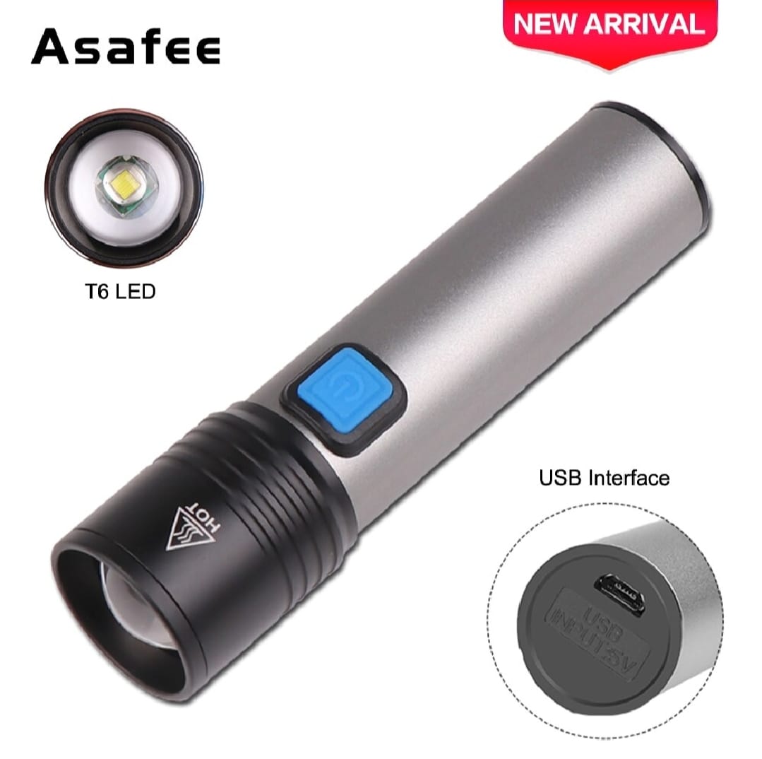 WhatsApp-Image-2025-09-02-at-2.34.53-PM K31 USB Rechargeable LED Flash Light Flashlight - Image 3