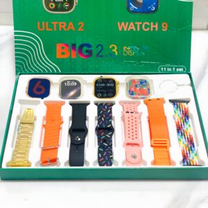 i50 New Model Smart Watch Bundle – 7 Original Straps, 2 Premium Watches & 2 Protective Covers