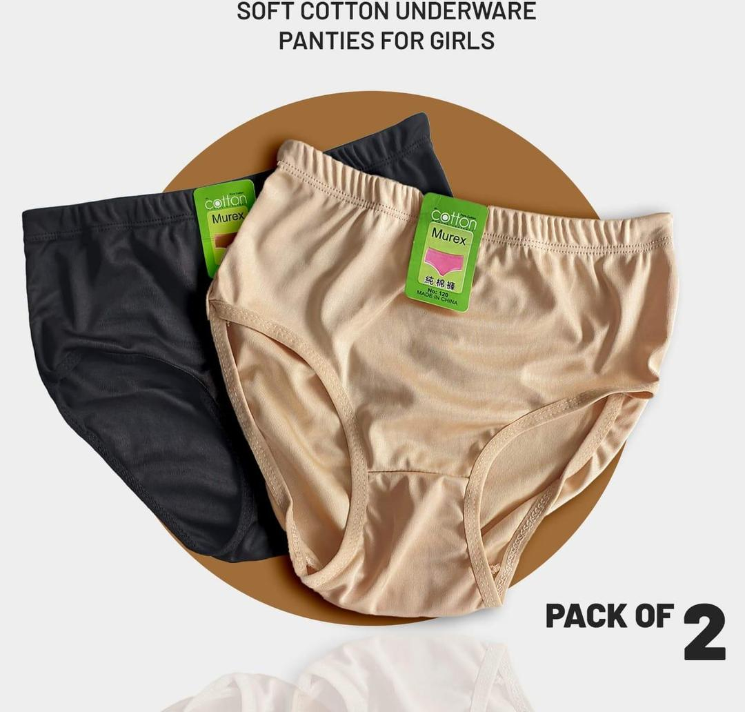 WhatsApp-Image-2025-09-05-at-3.35.26-PM-1-1 Pack of 2 Cotton Panties – Comfortable & Lightweight Plain Design (S, M, L )(Random color) - Image 4