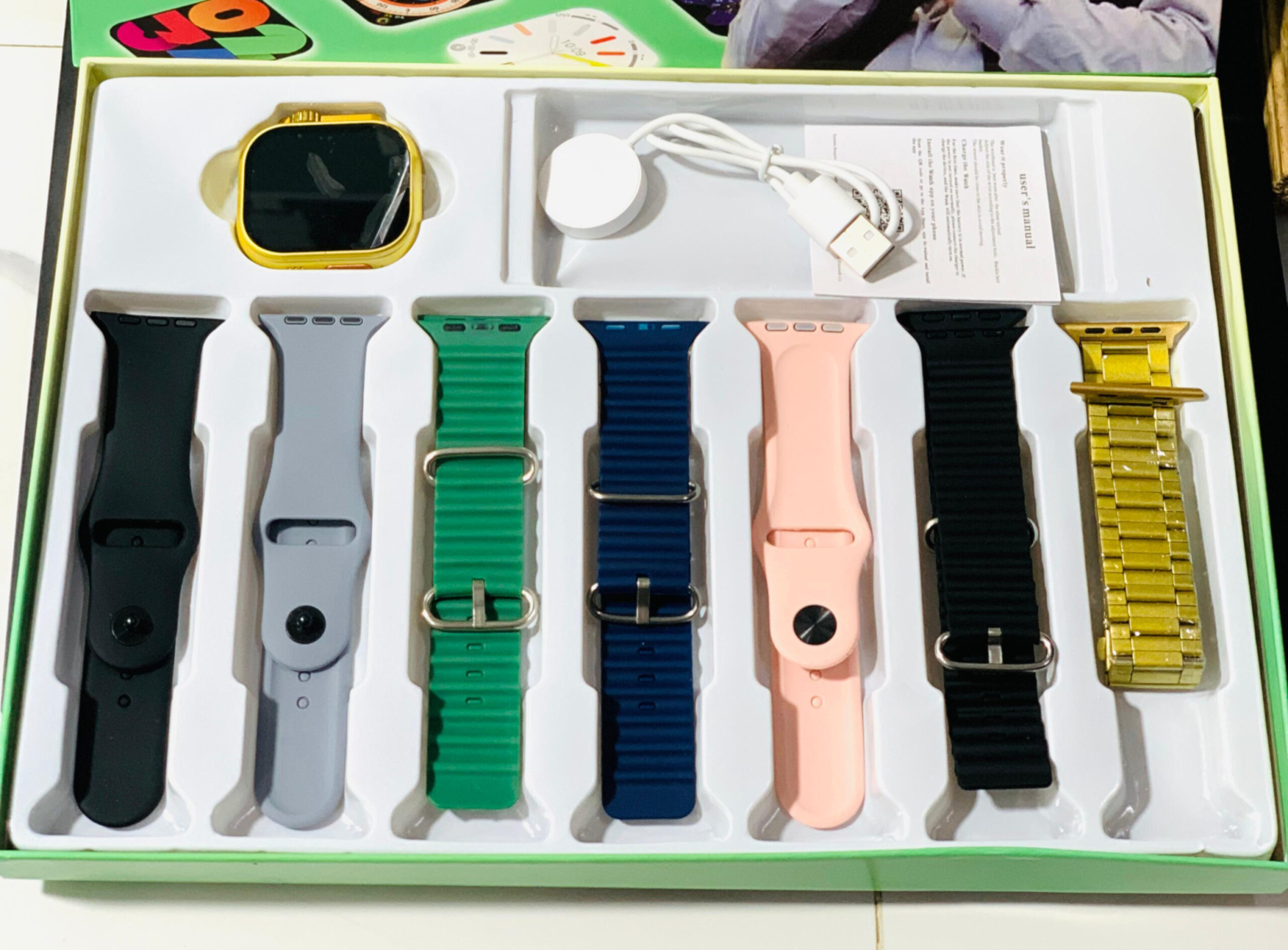 WhatsApp-Image-2025-09-08-at-4.45.45-PM Q804 Imran Khan New Model Watch – Golden Color with 7 Straps & Original Metal Strap