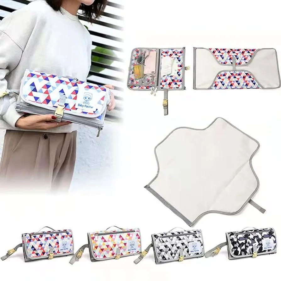 WhatsApp-Image-2025-09-08-at-6.06.58-PM-2 Diaper Pouch (Waterproof), Baby Product Storage, Stroller Bag, Mother's Bag, Diaper Changing Sheet, Baby Shower Gift (ra - Image 2