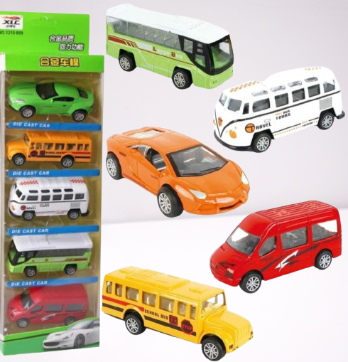 WhatsApp_Image_2025-08-11_at_1.27.46_PM-removebg-preview-3 5-Piece Die Cast Metal Car and Bus Set – 1:64 Scale City Vehicle Collection for Kids – Pull Back & Release – Durable - Image 3
