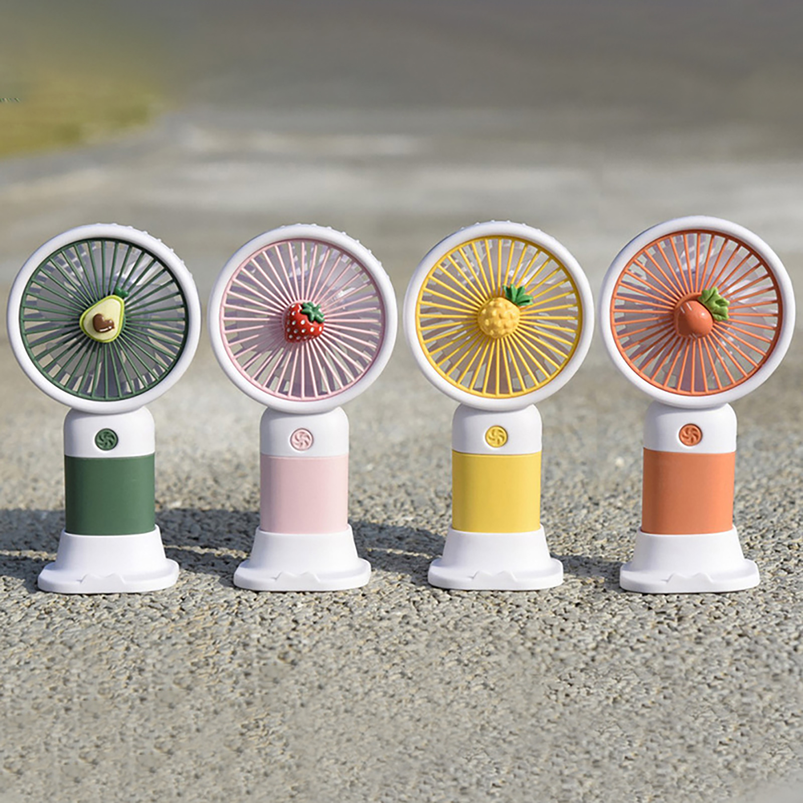 a01dd4d1067bbc940fc8b9e079bf94e6 Mini Fan Multifunctional Cool Summer Fruit Cartoon Handheld Mini Fan (random color) - Image 2
