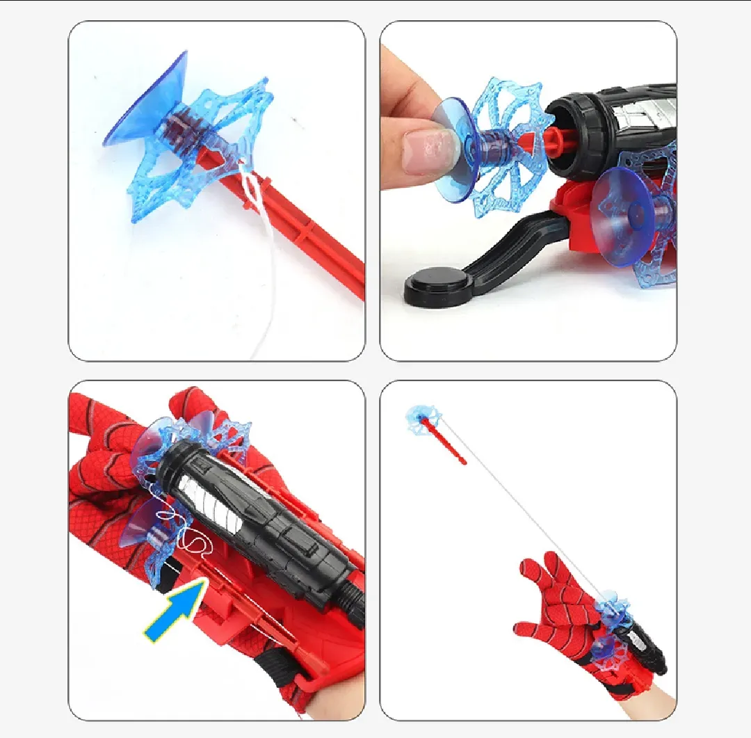 a0c424d78f6b17f044c6908460b5bed4 Spiderman Web Dart Shooter | Kids Spider Launcher Toy | With or Without Gloves - Image 2