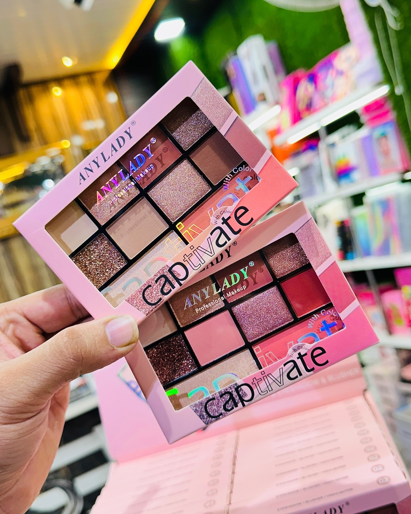 a0e8c34c6b9b9d80a57d831db2e3c4b8 ANYLADY Captivate Professional Makeup Palette - 9-Shade Eyeshadow & Blusher Kit with High-Pigment Matte, Shimmer & Glitt - Image 4