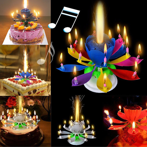 a145eed8d4f91cfbfab77e65974a98df Melody Birthday Candle – Musical Flower Candle With Rotating Petals, Colorful Flames, And Happy Birthday Tune For Party