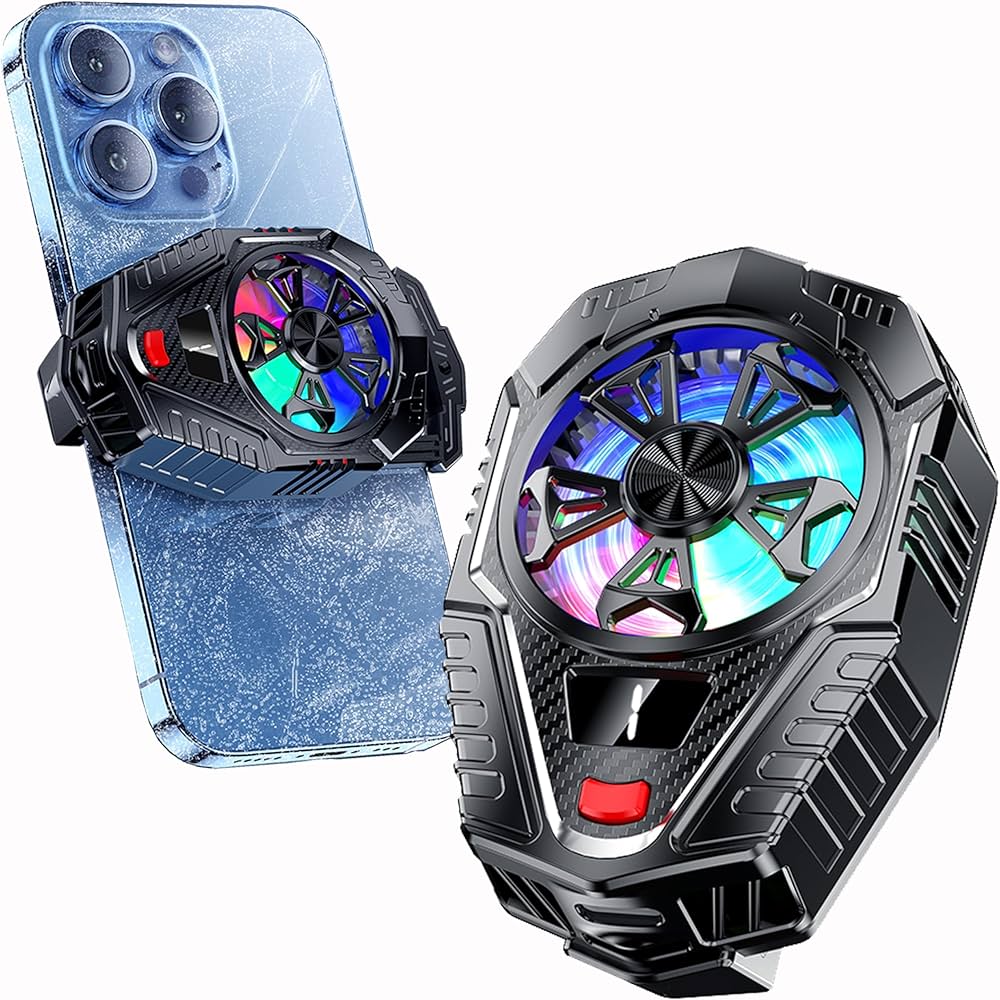 a146ee487eb96cd11e883664dbfec892 Portable Mobile Phone Quiet Cooling Fan Heat Diffuser Radiator With Light - Image 4