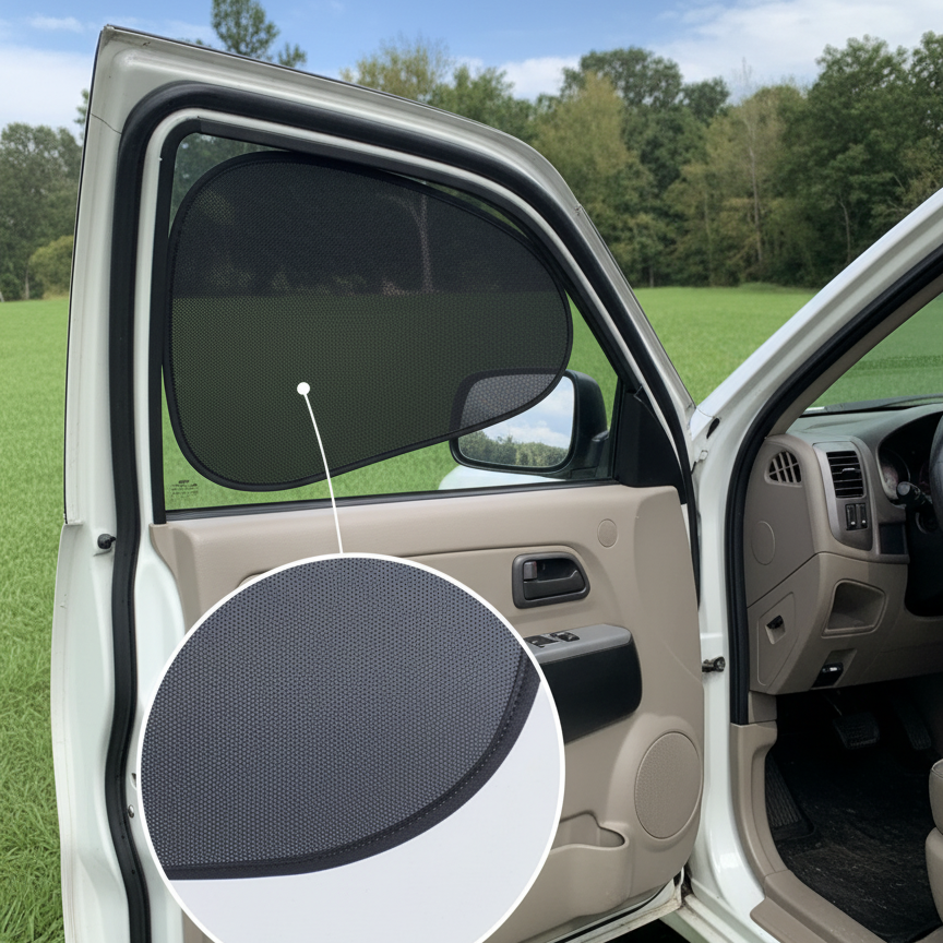 a1762409371f3c39601331e15dc3b501 4 Pcs Car Shades Universal Size Sun Protection Window Curtains Foldable UV Blocking Car Sunshades For Front And Rear Win - Image 2