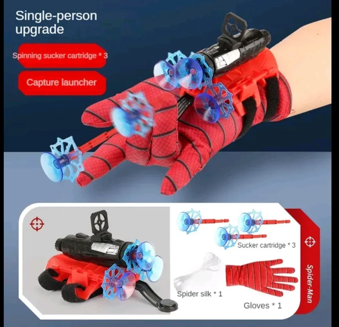 a1942827e65d989182400d85a129d281 Spiderman Web Dart Shooter | Kids Spider Launcher Toy | With or Without Gloves - Image 3