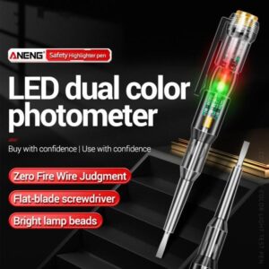 Intelligent LED Photometer Test Pen Voltage Detector Voltmeter 24-250V Electric Circuit Tester Screwdriver Indicator Too