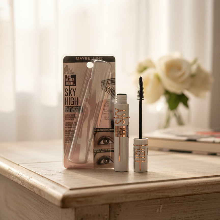a1db1cefdb3e17a33950f835858fc97a Maybelline Lash Sensational Sky High Waterproof Mascara – 810 Blackest Black | Full Volume, Limitless Length, Bamboo-Inf - Image 2