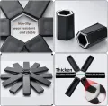 a229172c4cc531a3264f3386736d9d4a Premium Folding Silicone Pot Mat – Heat-Resistant, Non-Slip Expandable Trivet for Kitchens & Restaurants (Black) - Image 2