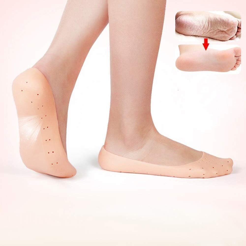 a25c49677f36b20faddaacba7f0bc689 Full Heel Pain Anti Crack Silicone Set Anti Crack Full Length Socks – 1 Pair