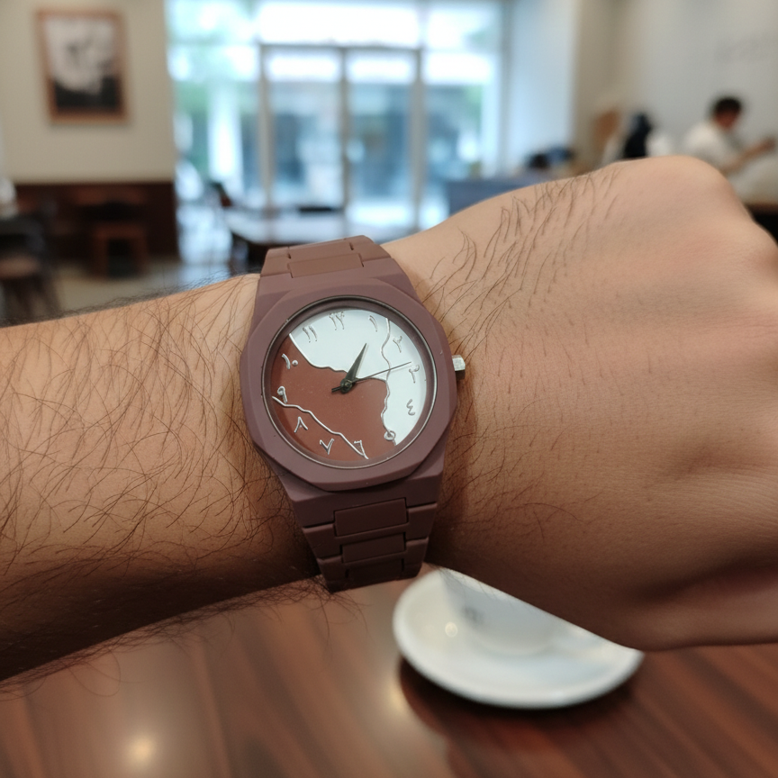a2e0da8318d64b7c452656a61af904da Brown And White Aura Watch Elegant Stylish Design Durable Build Comfortable Strap Clear Display Perfect For Daily Wear A - Image 2