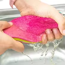 a79f767c3d9ffadba5c1a709de1fef34 Multi-Purpose Microfiber Rainbow Sponge – 12 Layer Durable Cleaning Sponge for Kitchen & Household Use - Image 4