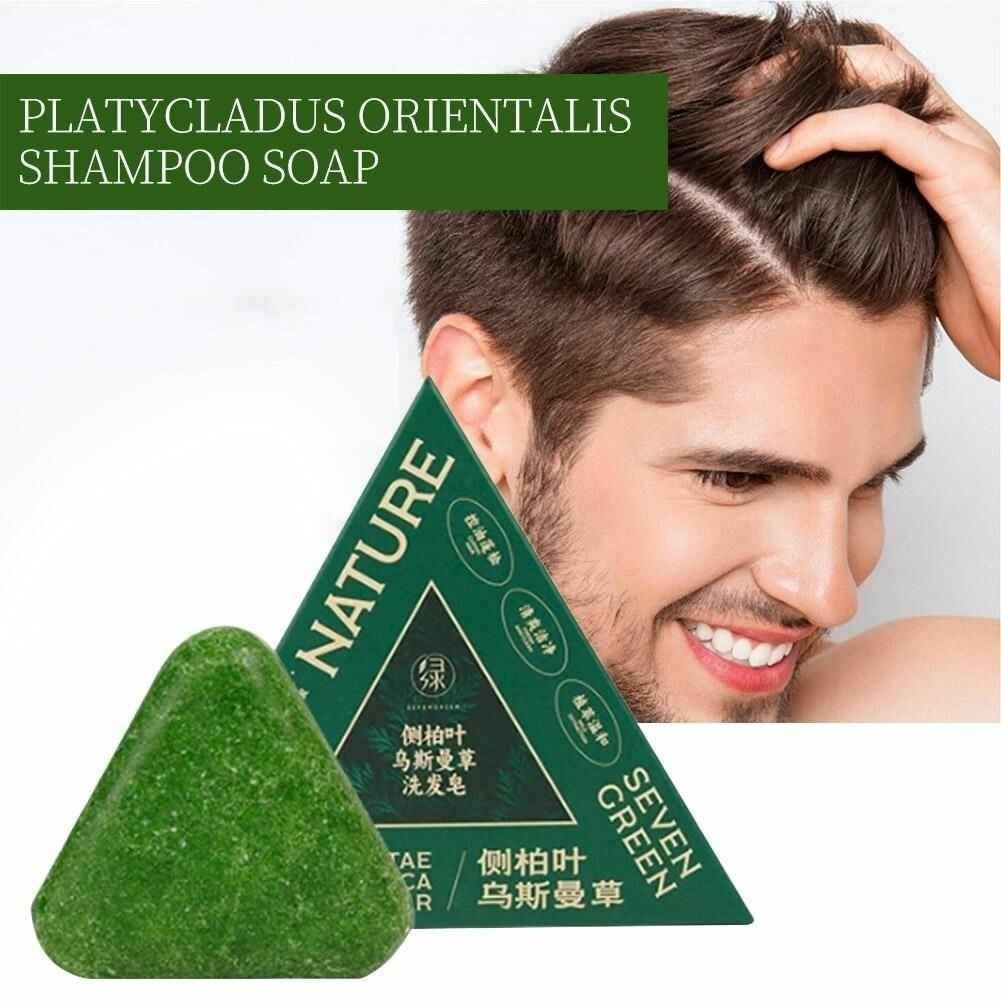 a87ab7435632b56eb095fde4e1cd5d78 Nature Seven Green Herbal Shampoo Bar: Premium Cacumen Biotae & Isatis Indigotica Solid Formula for Scalp Health and Hai