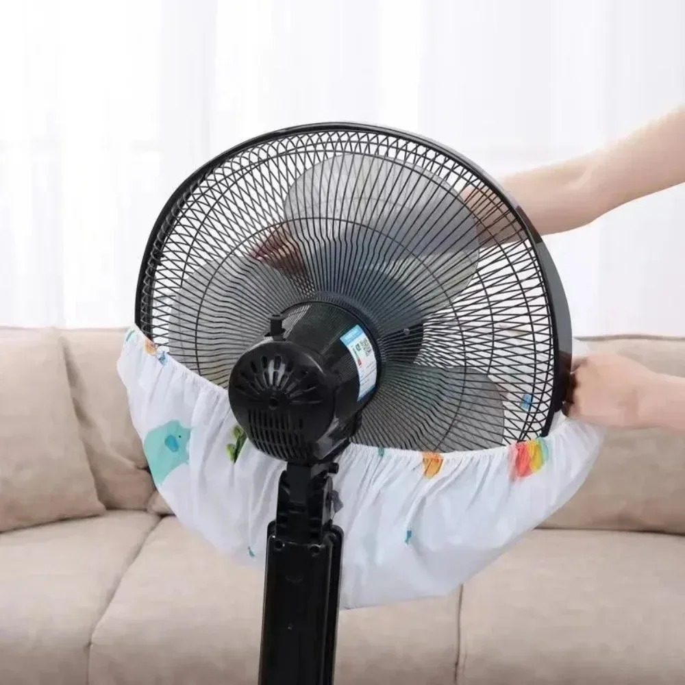 aa4cf741aeec96a262772c335094397e Fan Cover Cartoon Style Floor Standing Electric Fan Dust Cover Universal Electric Fan Protection Case Durable Quality (R - Image 3